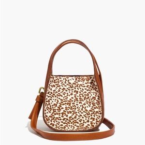 Madewell The Micro Sydney Crossbody Bag in Animal Spotted Calf Hair NWT